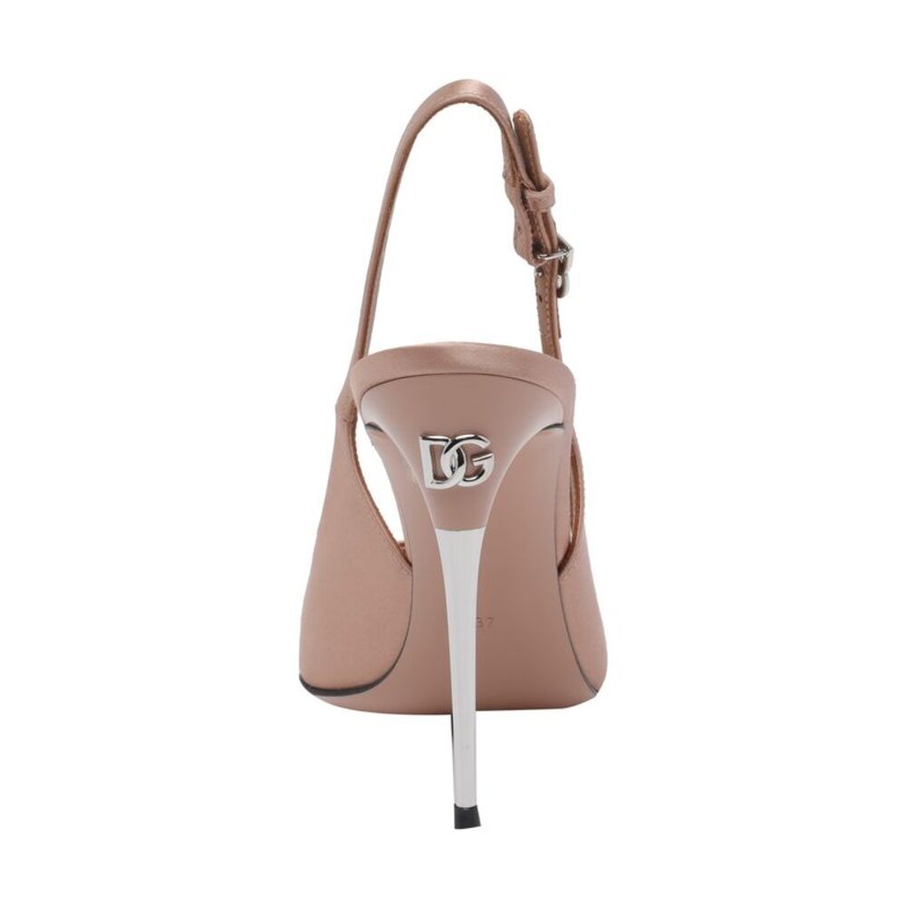 Dolce&Gabbana Women Satin Slingback With Dg Logo - Picture 4 of 4